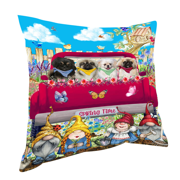 Pekingese Pillow: Explore a Variety of Designs, Custom, Personalized, Pet Cushion for Sofa Couch Bed, Halloween Gift for Dog Lovers