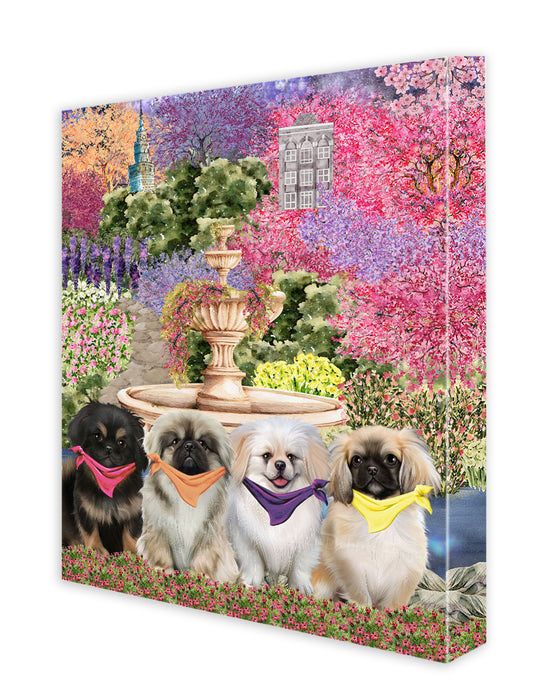 Pekingese Wall Art Canvas, Explore a Variety of Designs, Custom Digital Painting, Personalized, Ready to Hang Room Decor, Dog Gift for Pet Lovers