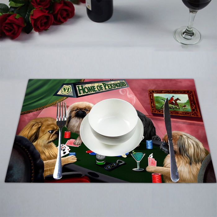 Home of  Pekingese Dogs Playing Poker Placemat