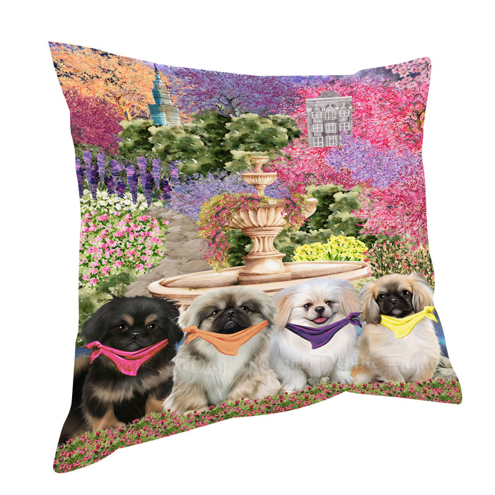 Pekingese Throw Pillow: Explore a Variety of Designs, Cushion Pillows for Sofa Couch Bed, Personalized, Custom, Dog Lover's Gifts