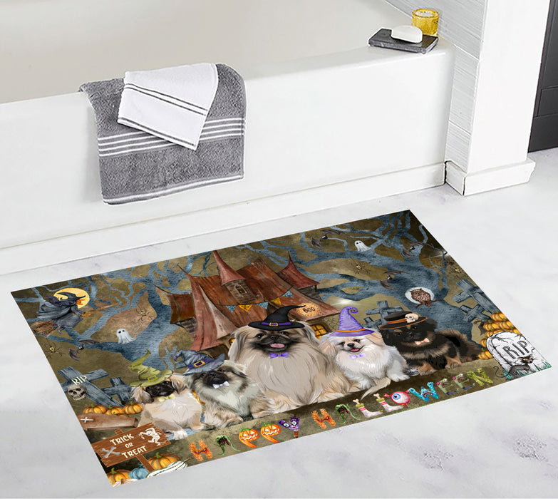 Pekingese Bath Mat: Explore a Variety of Designs, Personalized, Anti-Slip Bathroom Halloween Rug Mats, Custom, Pet Gift for Dog Lovers
