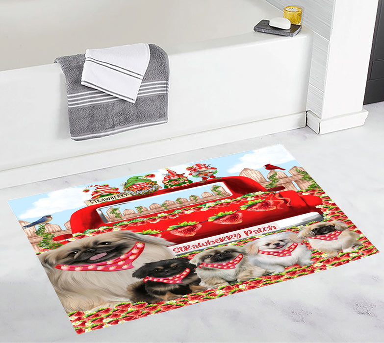 Pekingese Bath Mat: Explore a Variety of Designs, Custom, Personalized, Anti-Slip Bathroom Rug Mats, Gift for Dog and Pet Lovers