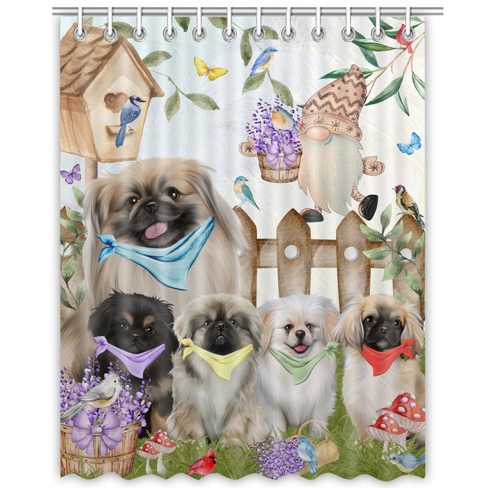 Pekingese Shower Curtain, Custom Bathtub Curtains with Hooks for Bathroom, Explore a Variety of Designs, Personalized, Gift for Pet and Dog Lovers