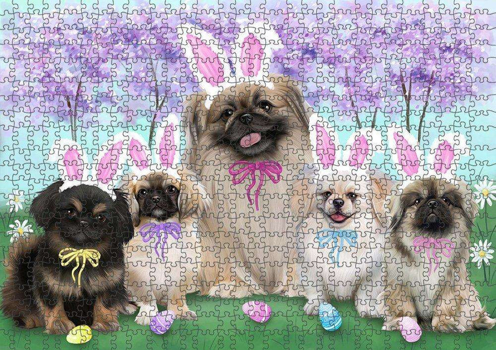 Pekingeses Dog Easter Holiday Puzzle with Photo Tin PUZL50103