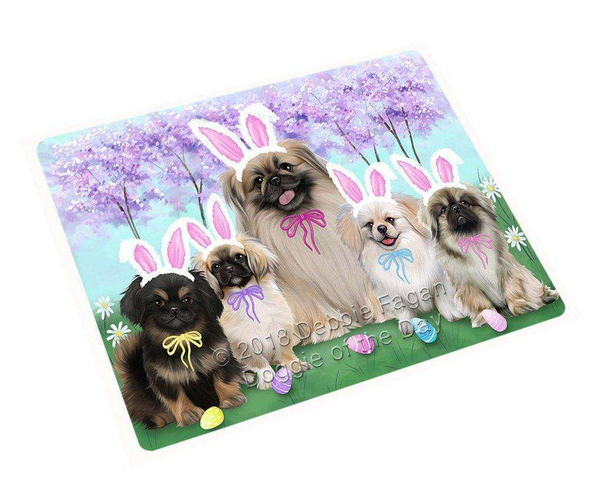 Pekingeses Dog Easter Holiday Tempered Cutting Board C51405