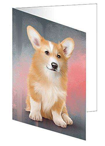 Pembroke Welsh Corgi Dog Handmade Artwork Assorted Pets Greeting Cards and Note Cards with Envelopes for All Occasions and Holiday Seasons GCD48962