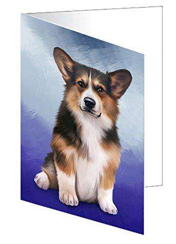 Pembroke Welsh Corgi Dog Handmade Artwork Assorted Pets Greeting Cards and Note Cards with Envelopes for All Occasions and Holiday Seasons GCD48968