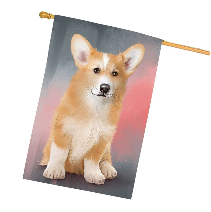 Pembroke Welsh Corgi Dog House Flag FLG48275