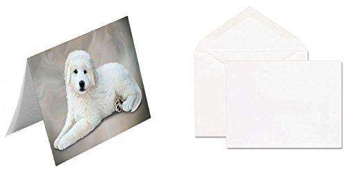 Perenees Dog Handmade Artwork Assorted Pets Greeting Cards and Note Cards with Envelopes for All Occasions and Holiday Seasons D006