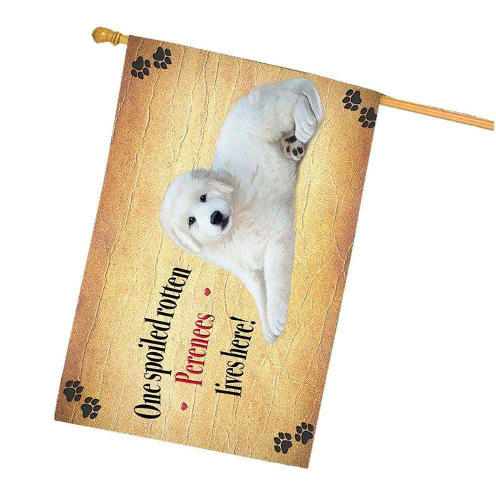 Perenees Spoiled Rotten Dog House Flag