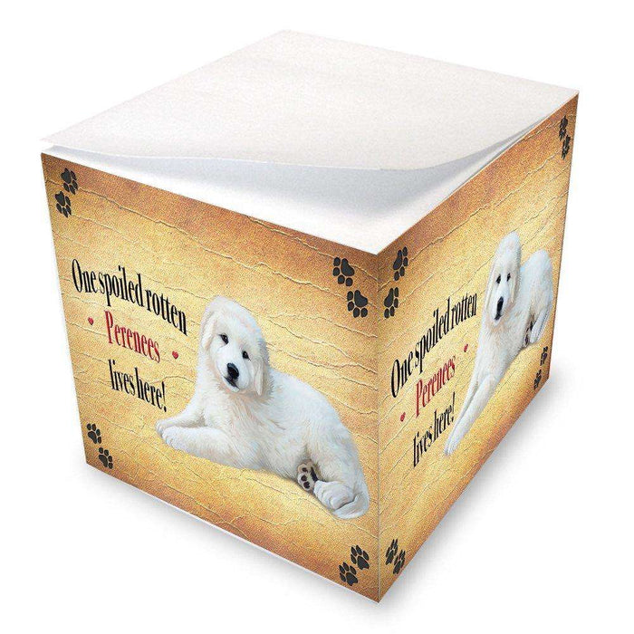 Perenees Spoiled Rotten Dog Note Cube