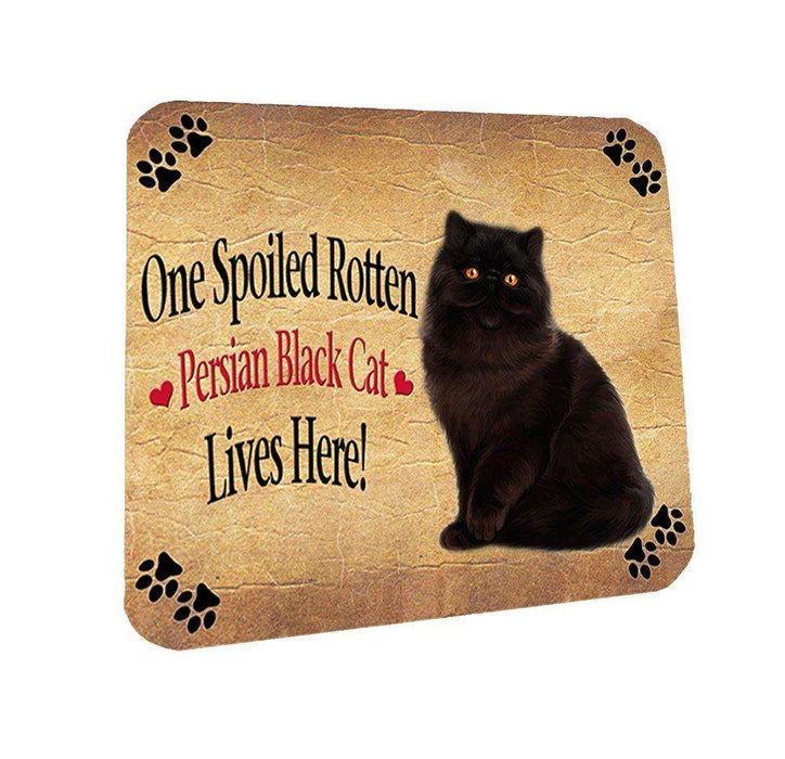 Persian Black Spoiled Rotten Cat Coasters Set of 4