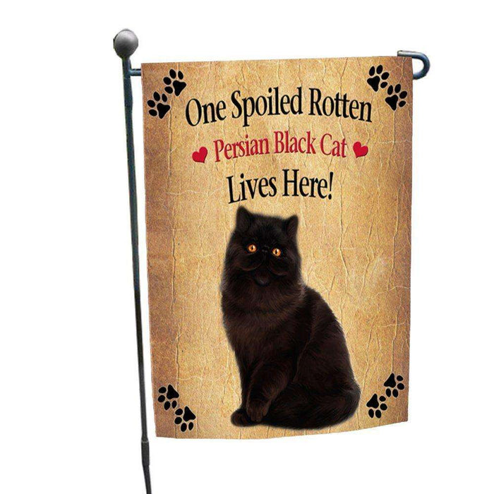 Persian Black Spoiled Rotten Cat Garden Flag