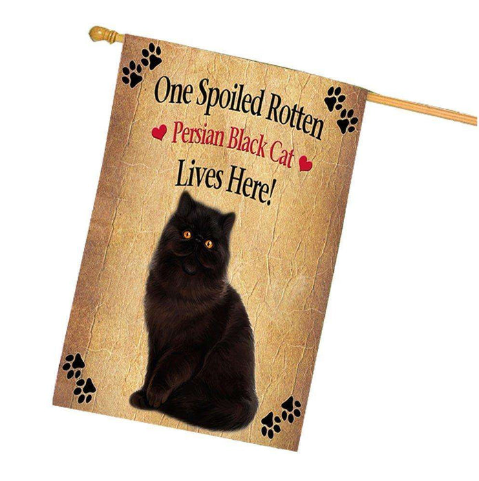 Persian Black Spoiled Rotten Cat House Flag