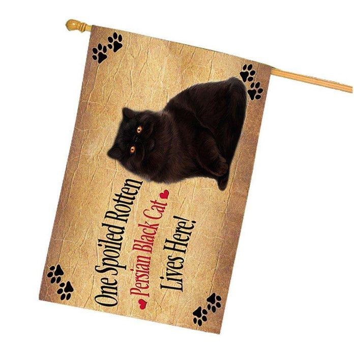 Persian Black Spoiled Rotten Cat House Flag