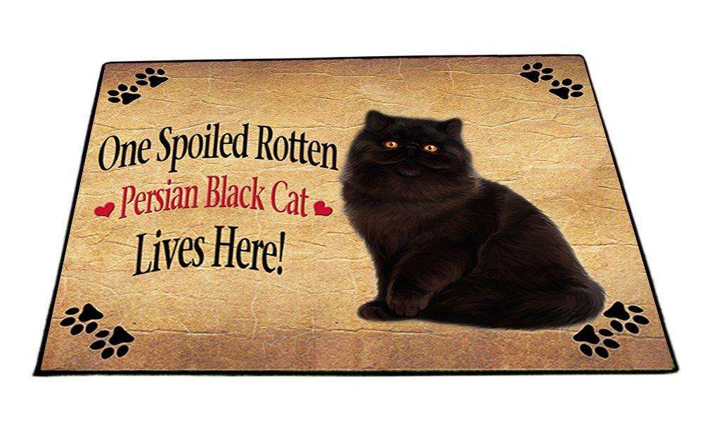 Persian Black Spoiled Rotten Cat Indoor/Outdoor Floormat