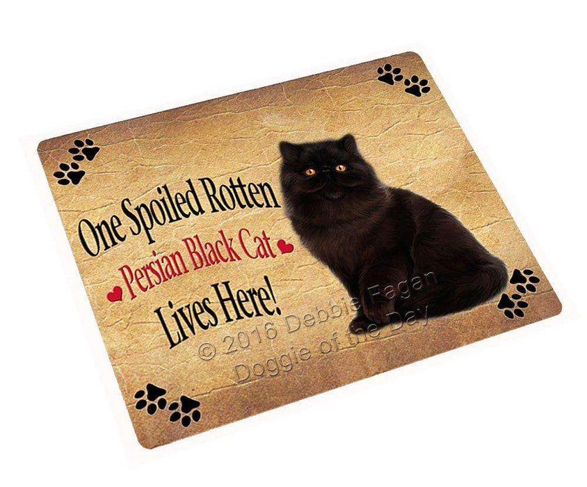 Persian Black Spoiled Rotten Cat Tempered Cutting Board