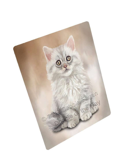Persian Cat Art Portrait Print Woven Throw Sherpa Plush Fleece Blanket D041