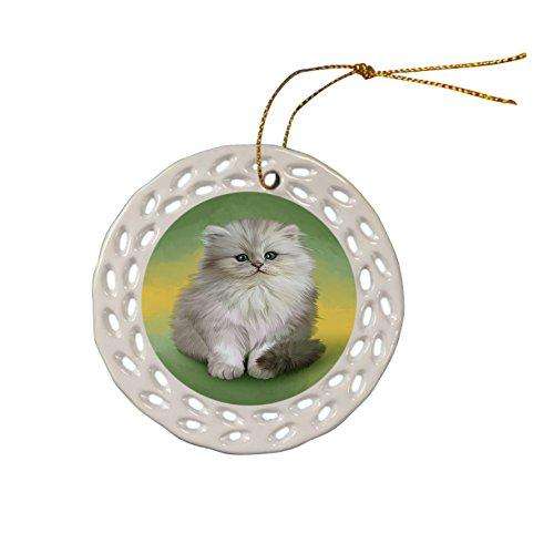 Persian Cat Ceramic Doily Ornament DPOR48331