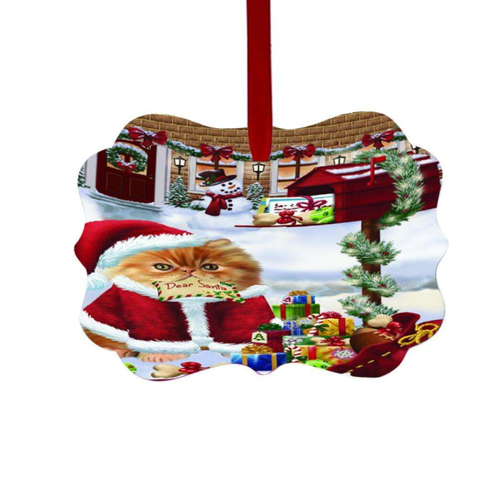 Persian Cat Dear Santa Letter Christmas Holiday Mailbox Double-Sided Photo Benelux Christmas Ornament LOR49068