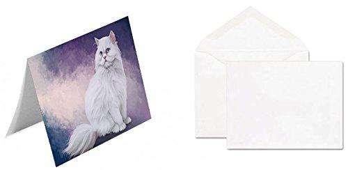 Persian Cat Handmade Artwork Assorted Pets Greeting Cards and Note Cards with Envelopes for All Occasions and Holiday Seasons GCD48060