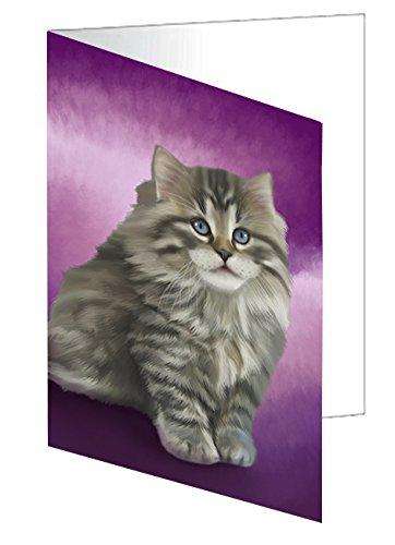 Persian Cat Handmade Artwork Assorted Pets Greeting Cards and Note Cards with Envelopes for All Occasions and Holiday Seasons GCD48078
