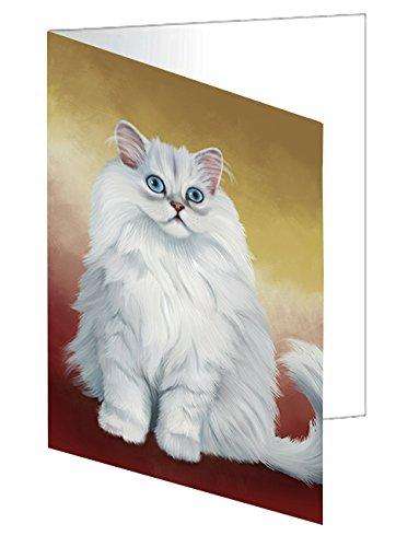 Persian Cat Handmade Artwork Assorted Pets Greeting Cards and Note Cards with Envelopes for All Occasions and Holiday Seasons GCD48081