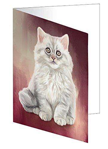 Persian Cat Handmade Artwork Assorted Pets Greeting Cards and Note Cards with Envelopes for All Occasions and Holiday Seasons GCD48087
