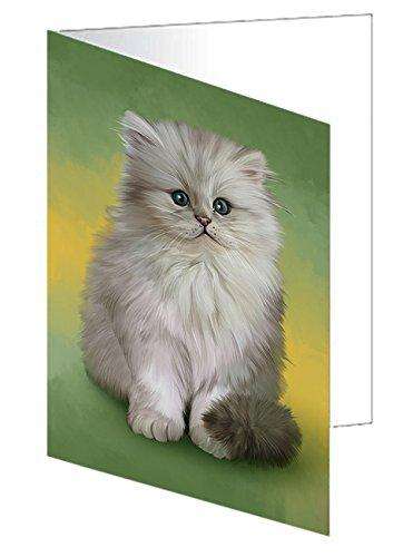 Persian Cat Handmade Artwork Assorted Pets Greeting Cards and Note Cards with Envelopes for All Occasions and Holiday Seasons GCD48971