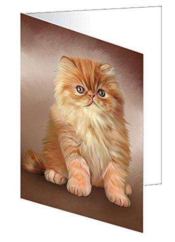 Persian Cat Handmade Artwork Assorted Pets Greeting Cards and Note Cards with Envelopes for All Occasions and Holiday Seasons GCD48977