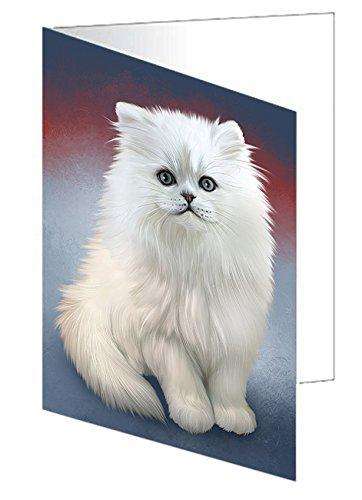 Persian Cat Handmade Artwork Assorted Pets Greeting Cards and Note Cards with Envelopes for All Occasions and Holiday Seasons GCD48980