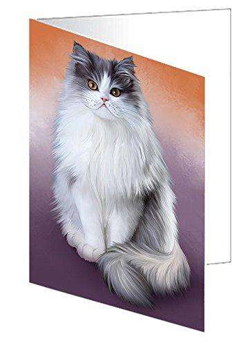 Persian Cat Handmade Artwork Assorted Pets Greeting Cards and Note Cards with Envelopes for All Occasions and Holiday Seasons GCD48983