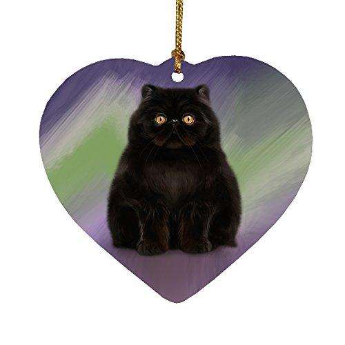 Persian Cat Heart Christmas Ornament HPOR48028