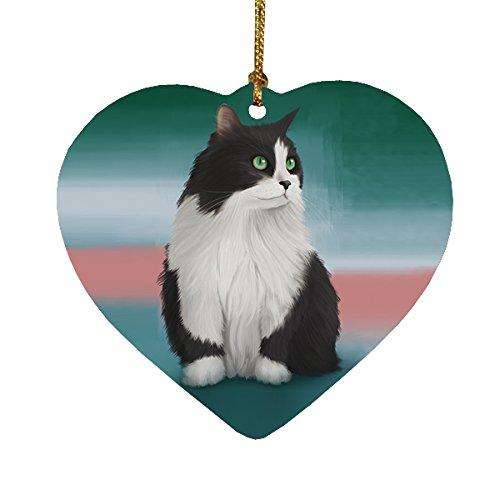 Persian Cat Heart Christmas Ornament HPOR48031