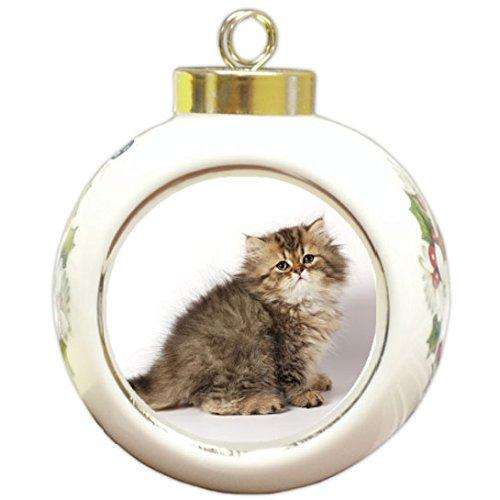 Persian Cat Kitten Christmas Holiday Ornament