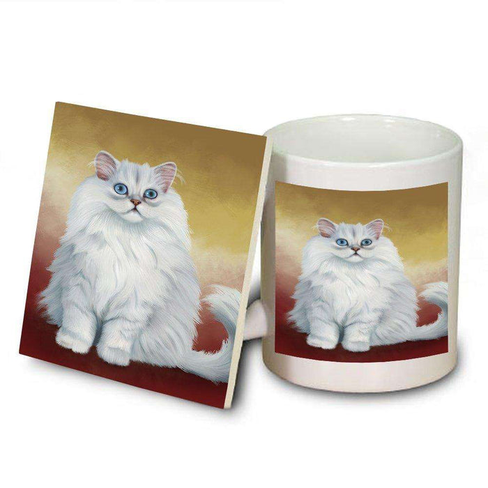 Persian Cat Mug and Coaster Set