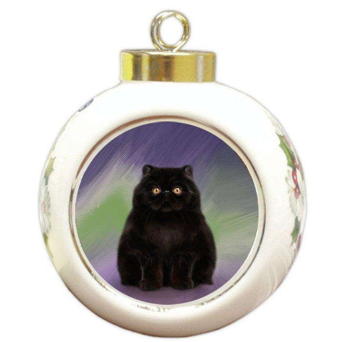 Persian Cat Round Ball Christmas Ornament RBPOR48029
