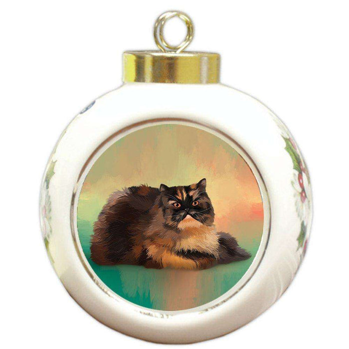 Persian Cat Round Ball Christmas Ornament RBPOR48032