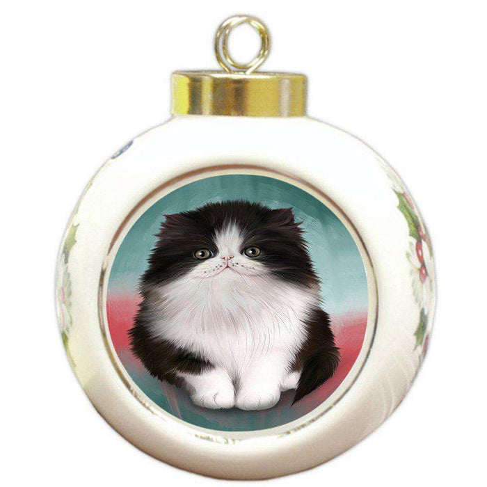Persian Cat Round Ball Christmas Ornament RBPOR48332