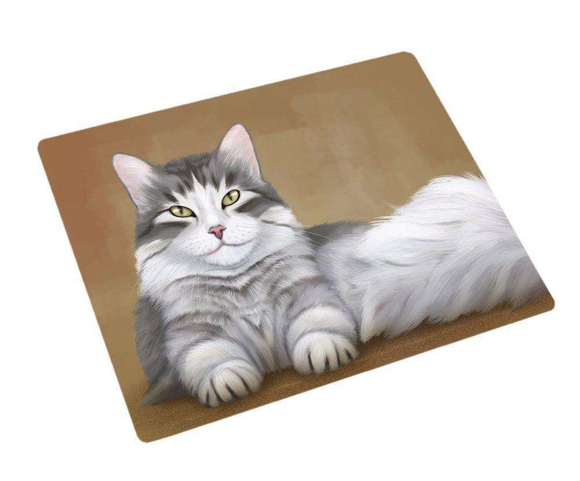 Persian Cat Tempered Cutting Board
