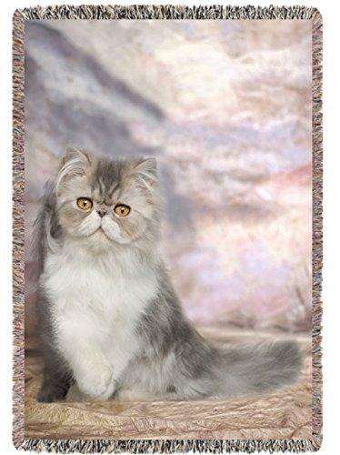 Persian Cat Woven Throw Blanket 54 x 38