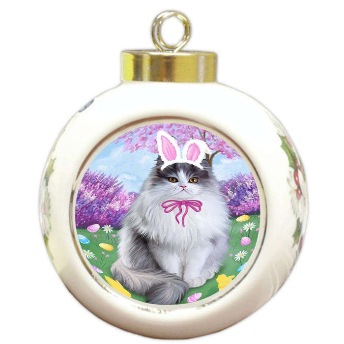 Persian Cats Easter Holiday Round Ball Christmas Ornament RBPOR49199