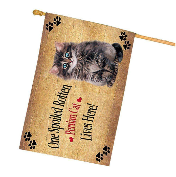 Persian Spoiled Rotten Cat House Flag