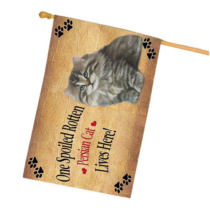 Persian Spoiled Rotten Cat House Flag
