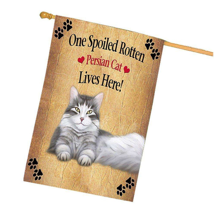 Persian Spoiled Rotten Cat House Flag