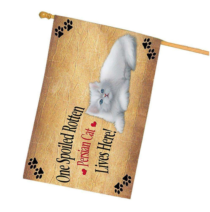 Persian Spoiled Rotten Cat House Flag