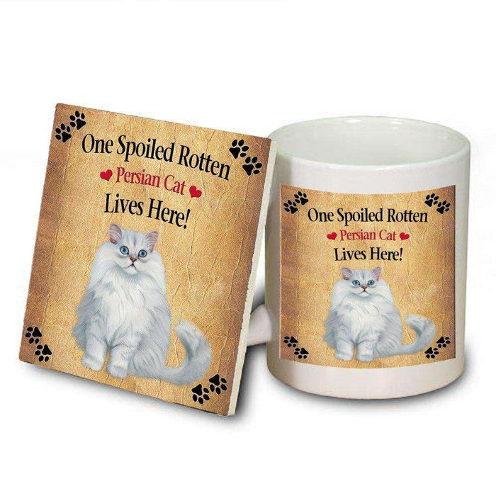 Persian Spoiled Rotten Cat Mug and Coaster Set