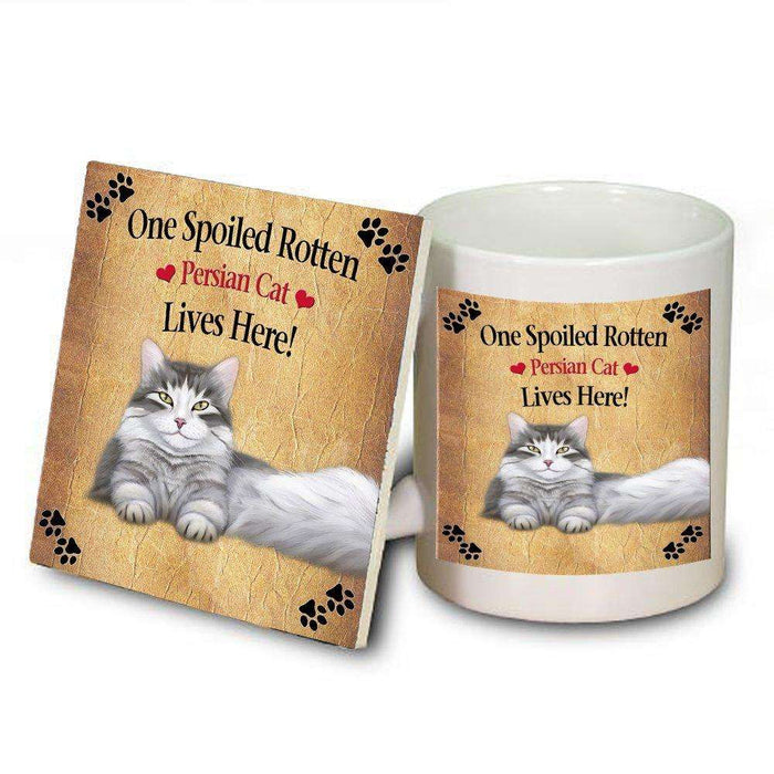 Persian Spoiled Rotten Cat Mug and Coaster Set