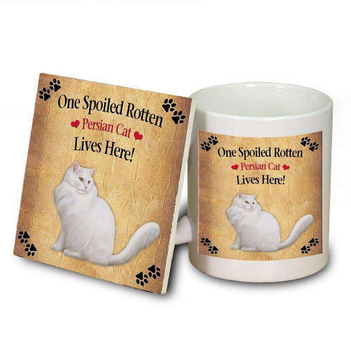 Persian Spoiled Rotten Cat Mug and Coaster Set