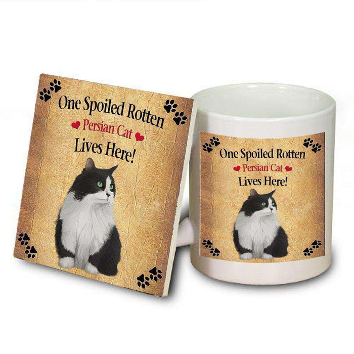 Persian Spoiled Rotten Cat Mug and Coaster Set